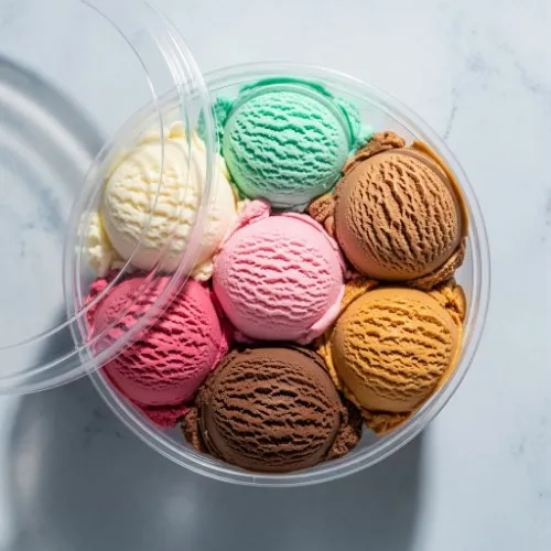 4 Scoops Tub Of Ice Cream 